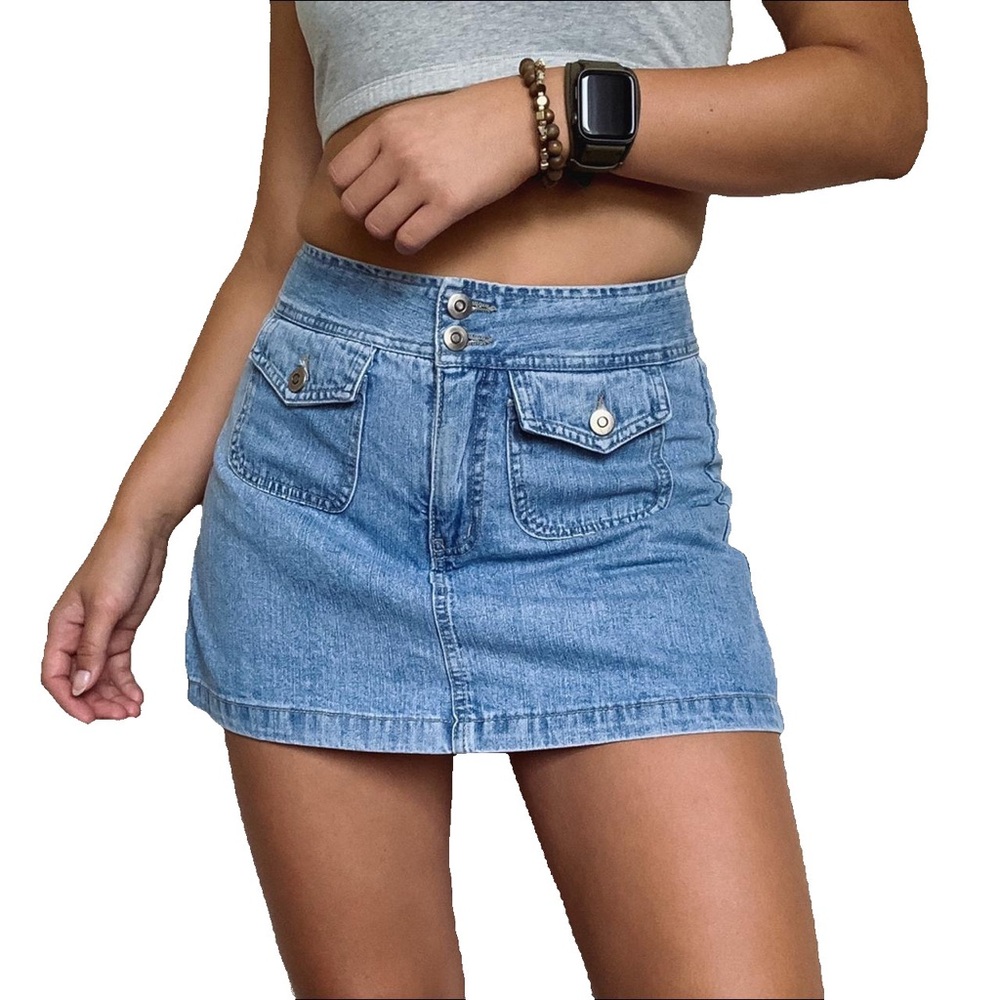 Maurices Light Blue Denim Skort